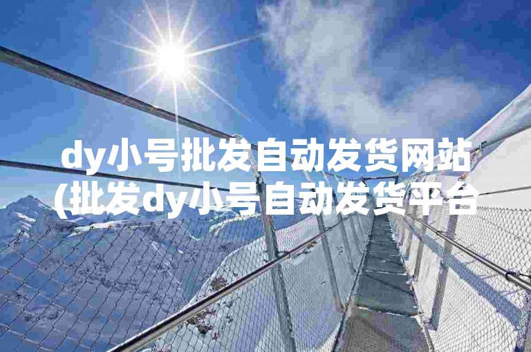 dy小号批发自动发货网站(批发dy小号自动发货平台)