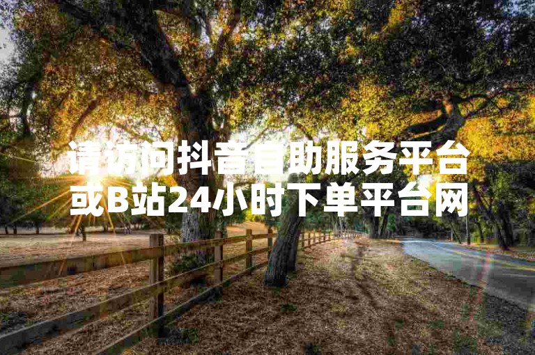 请访问抖音自助服务平台或B站24小时下单平台网站获取服务。