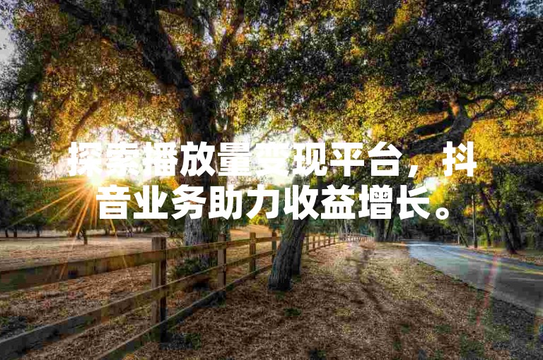 探索播放量变现平台，抖音业务助力收益增长。