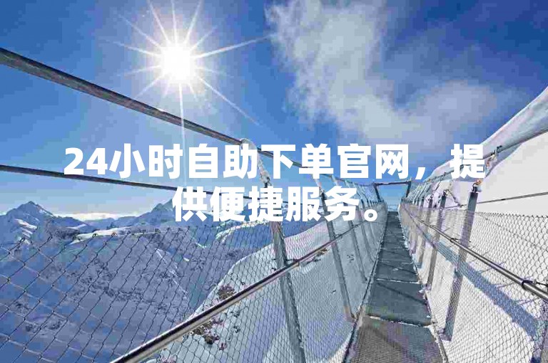 24小时自助下单官网，提供便捷服务。
