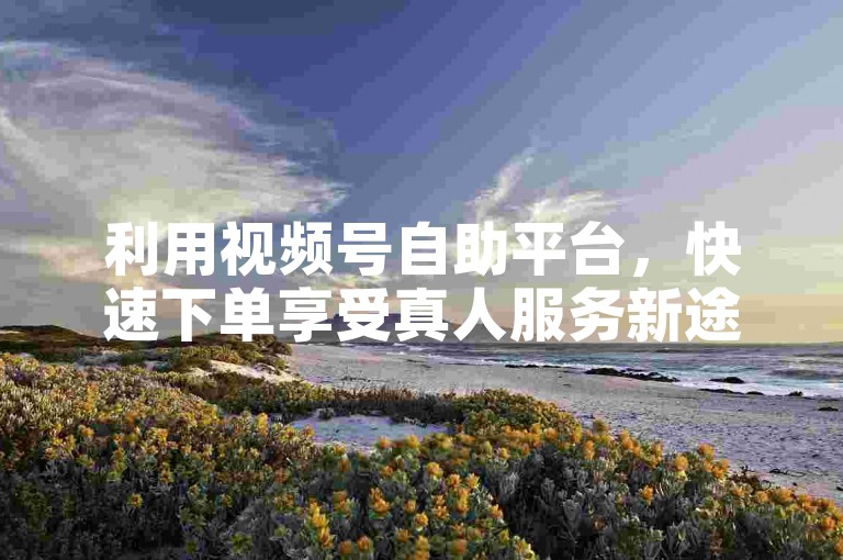 利用视频号自助平台，快速下单享受真人服务新途径！