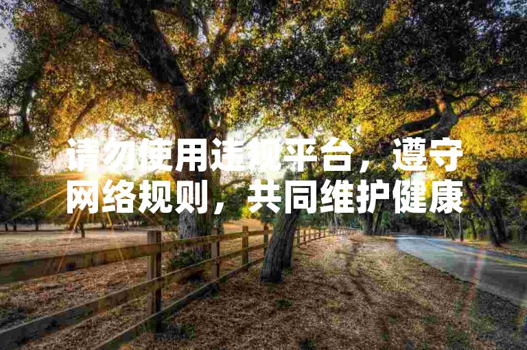 请勿使用违规平台，遵守网络规则，共同维护健康网络环境。