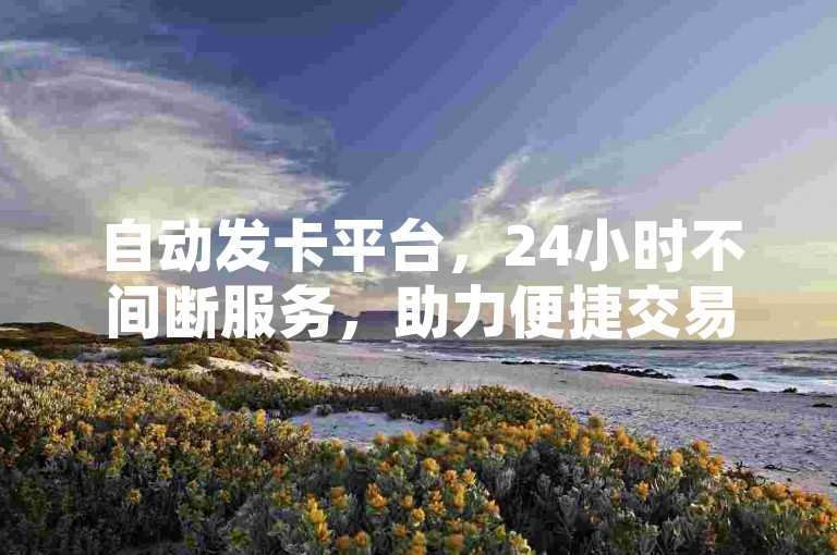 自动发卡平台，24小时不间断服务，助力便捷交易。
