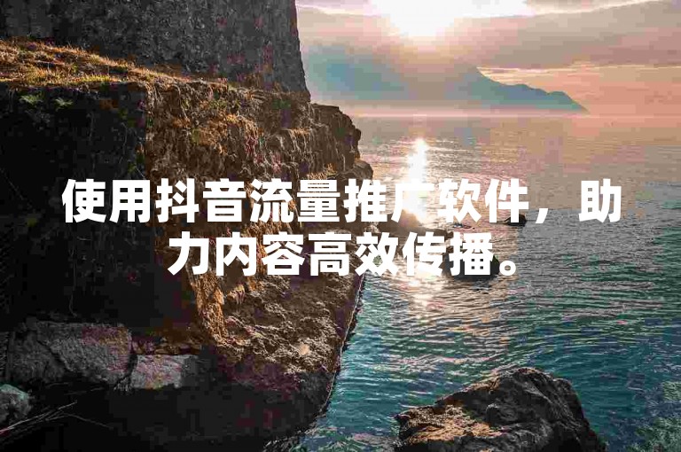 使用抖音流量推广软件，助力内容高效传播。