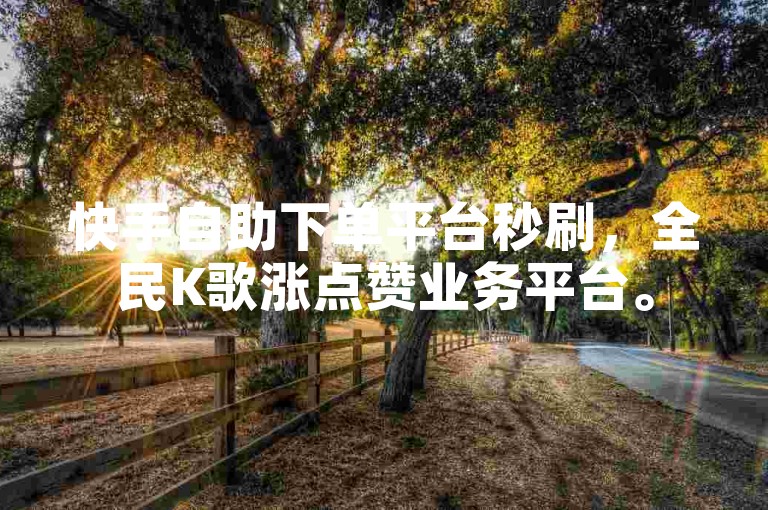 快手自助下单平台秒刷，全民K歌涨点赞业务平台。