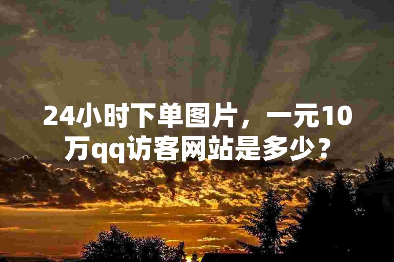 24小时下单图片，一元10万qq访客网站是多少？