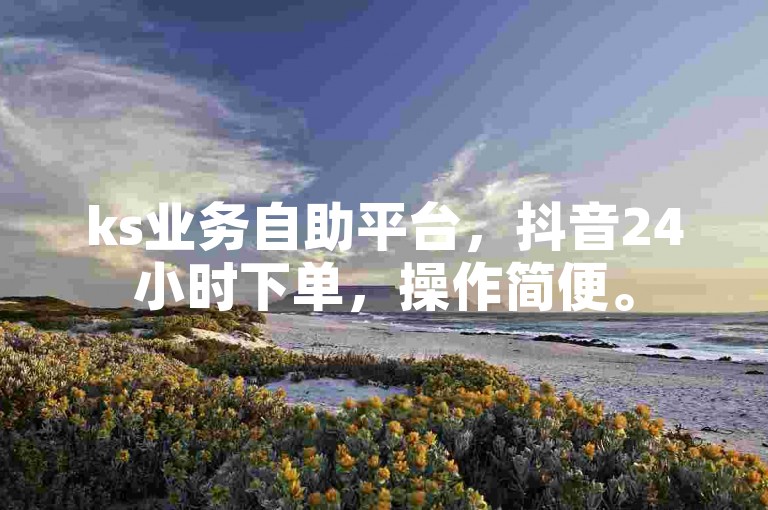ks业务自助平台，抖音24小时下单，操作简便。