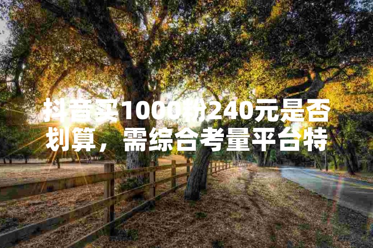 抖音买1000粉240元是否划算，需综合考量平台特性与粉丝质量。