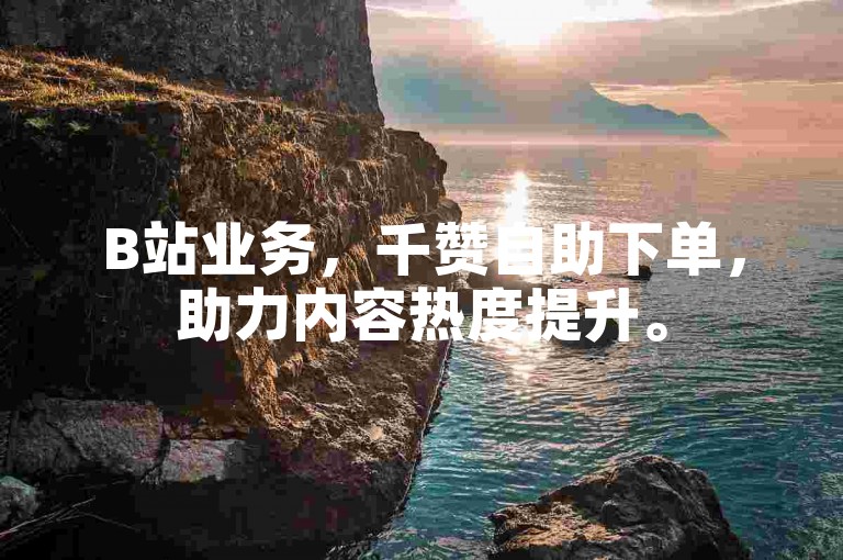 B站业务，千赞自助下单，助力内容热度提升。