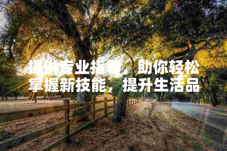 提供专业指导，助你轻松掌握新技能，提升生活品质。