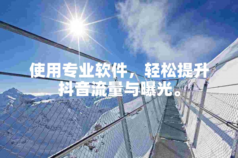 使用专业软件，轻松提升抖音流量与曝光。