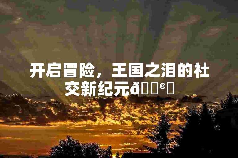 开启冒险，王国之泪的社交新纪元🎮✨