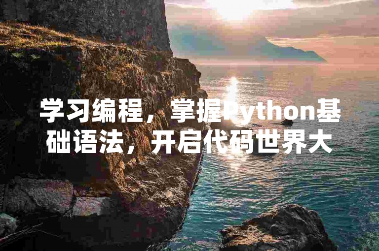 学习编程，掌握Python基础语法，开启代码世界大门。