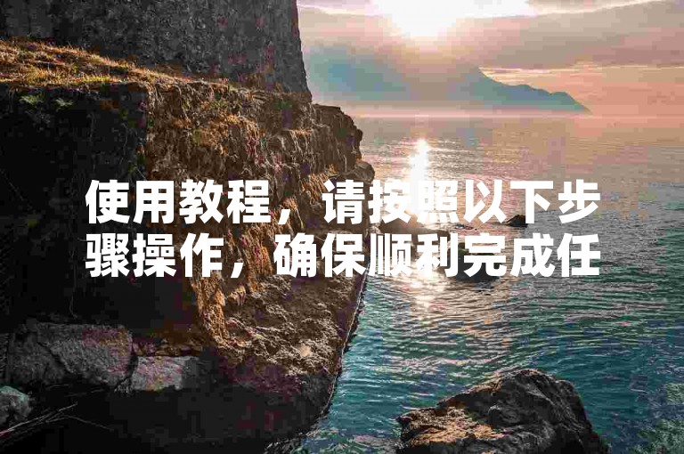使用教程，请按照以下步骤操作，确保顺利完成任务。