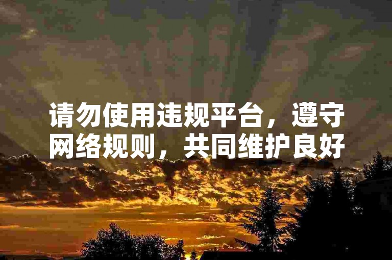 请勿使用违规平台，遵守网络规则，共同维护良好环境。