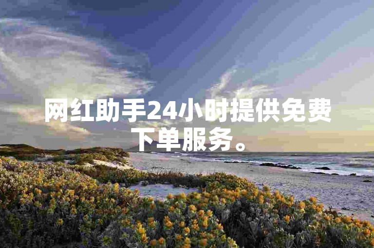 网红助手24小时提供免费下单服务。