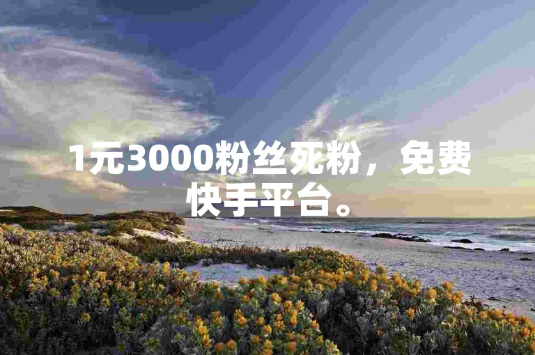 1元3000粉丝死粉，免费快手平台。