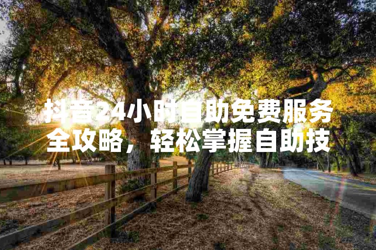 抖音24小时自助免费服务全攻略，轻松掌握自助技巧。