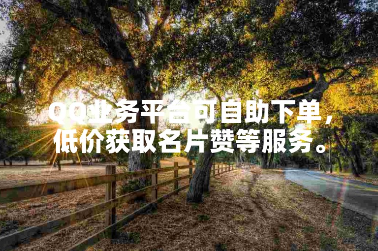QQ业务平台可自助下单，低价获取名片赞等服务。