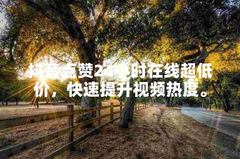 抖音点赞24小时在线超低价，快速提升视频热度。