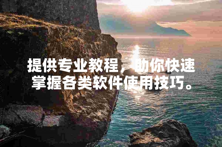 提供专业教程，助你快速掌握各类软件使用技巧。