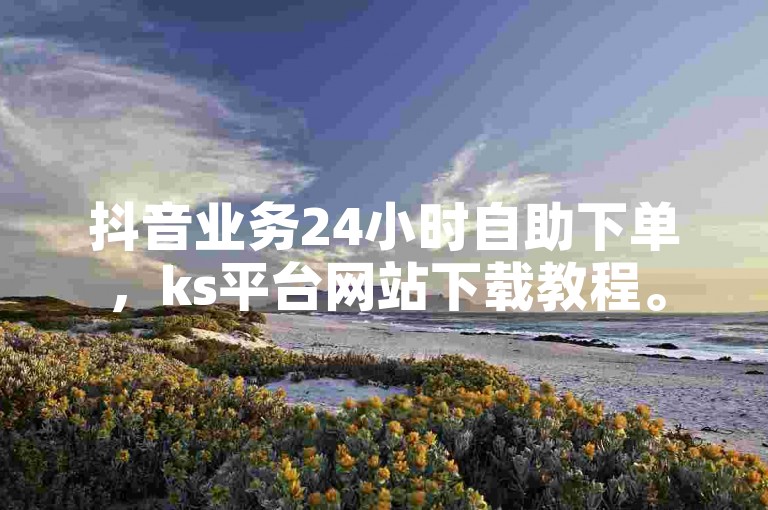 抖音业务24小时自助下单，ks平台网站下载教程。
