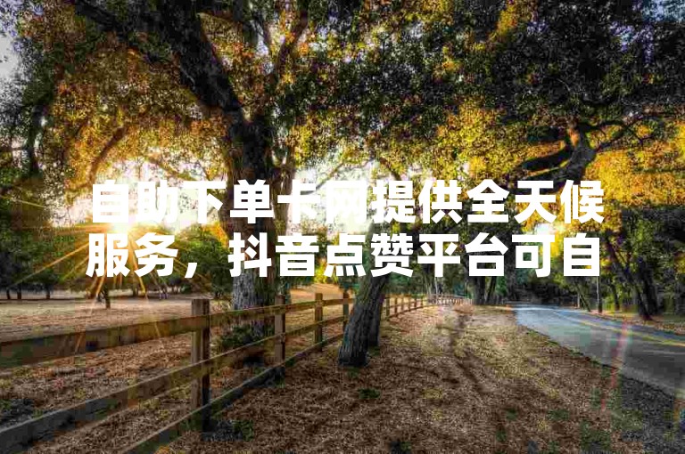 自助下单卡网提供全天候服务，抖音点赞平台可自助操作。