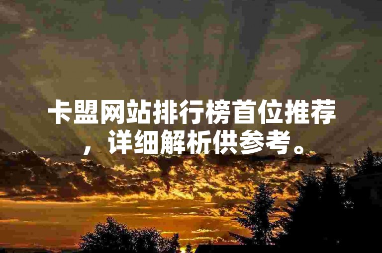 卡盟网站排行榜首位推荐，详细解析供参考。