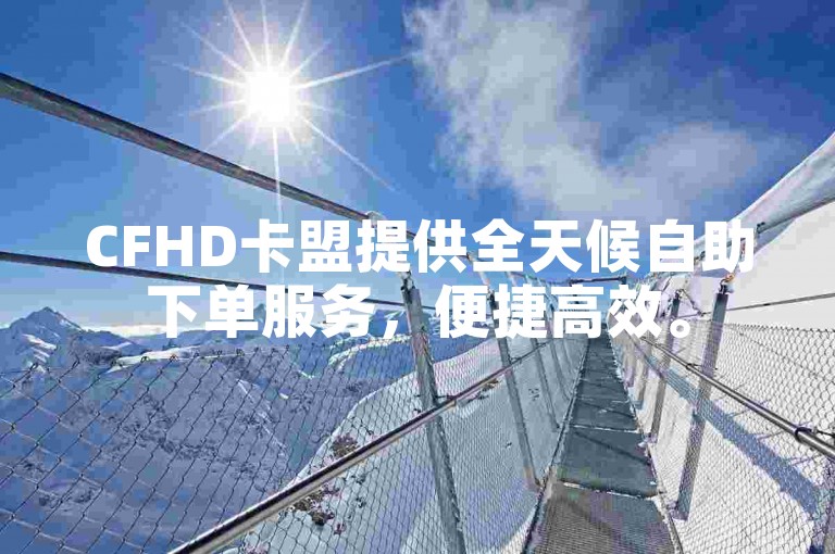 CFHD卡盟提供全天候自助下单服务，便捷高效。