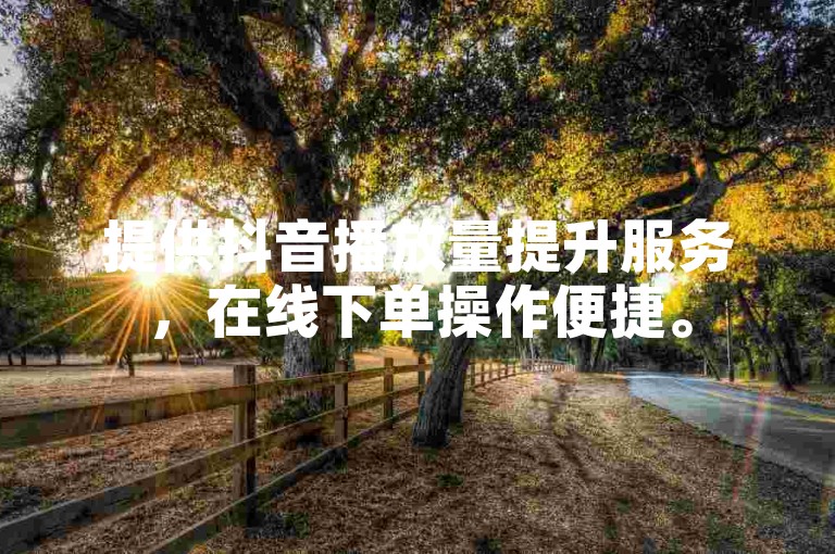 提供抖音播放量提升服务，在线下单操作便捷。