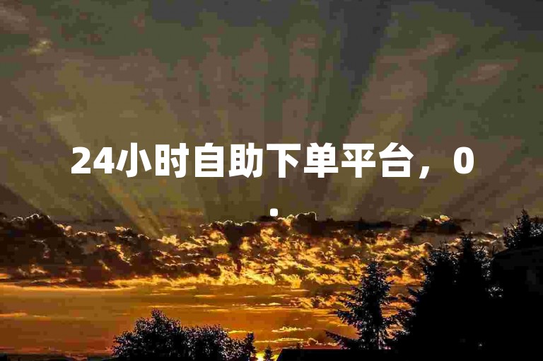 24小时自助下单平台，0.5元可购1000赞，轻松提升人气。