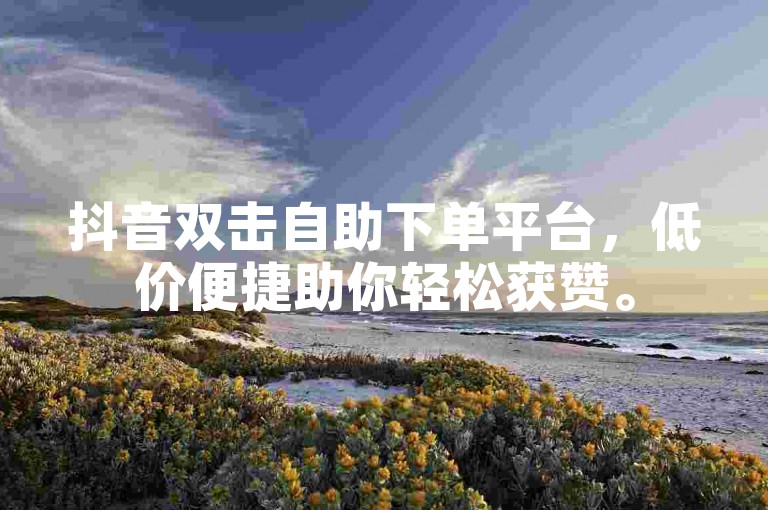 抖音双击自助下单平台，低价便捷助你轻松获赞。