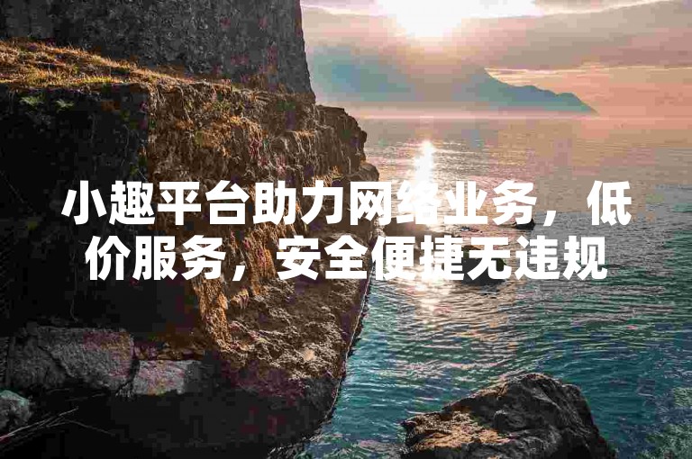 小趣平台助力网络业务，低价服务，安全便捷无违规。