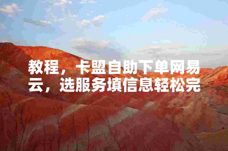 教程，卡盟自助下单网易云，选服务填信息轻松完成。