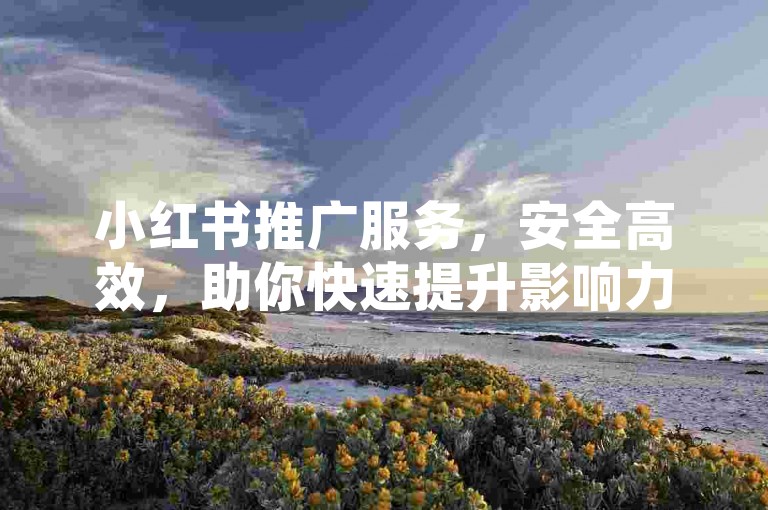 小红书推广服务，安全高效，助你快速提升影响力！