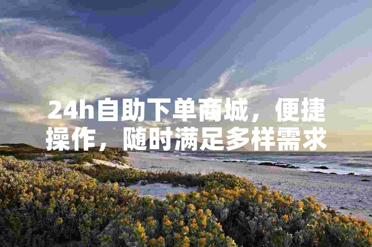 24h自助下单商城，便捷操作，随时满足多样需求。