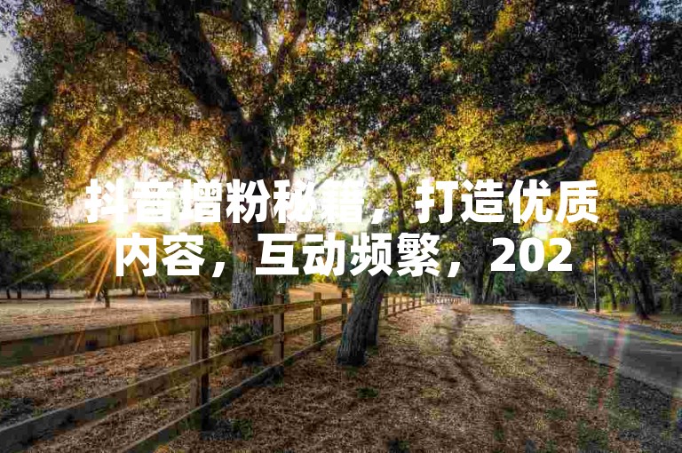 抖音增粉秘籍，打造优质内容，互动频繁，2025轻松涨至500粉！