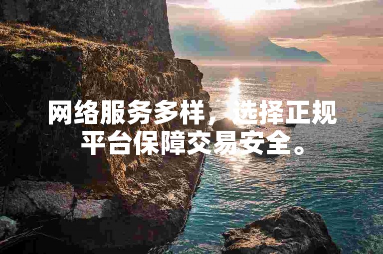 网络服务多样，选择正规平台保障交易安全。