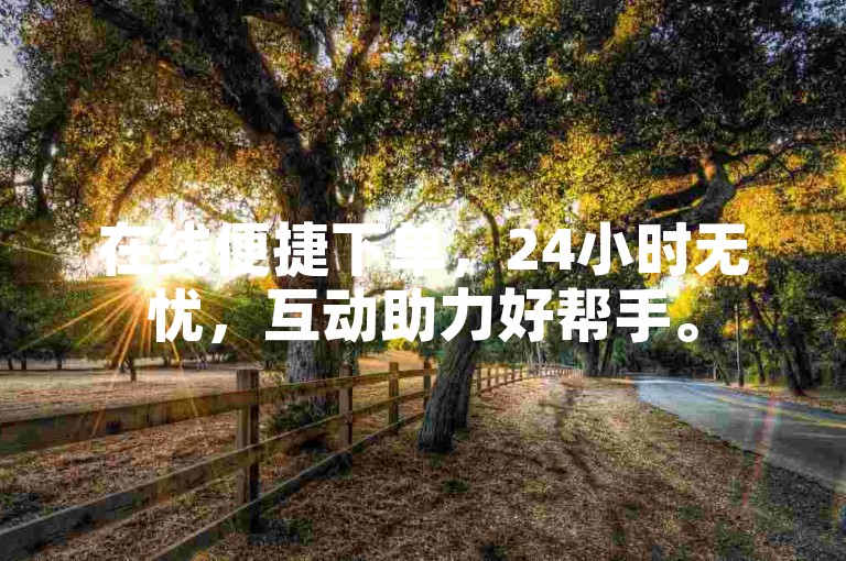 在线便捷下单，24小时无忧，互动助力好帮手。