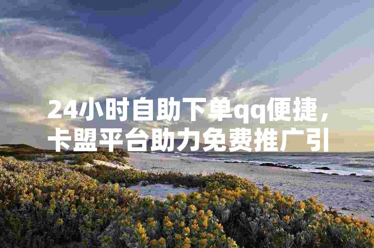 24小时自助下单qq便捷，卡盟平台助力免费推广引流。