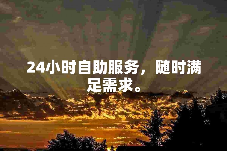 24小时自助服务，随时满足需求。