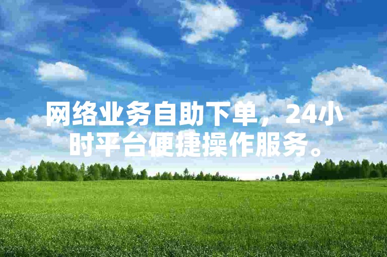 网络业务自助下单，24小时平台便捷操作服务。