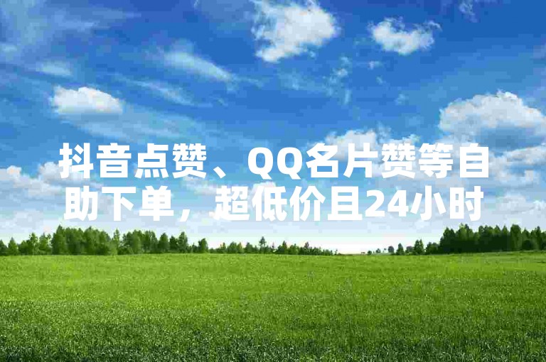抖音点赞、QQ名片赞等自助下单，超低价且24小时在线服务。
