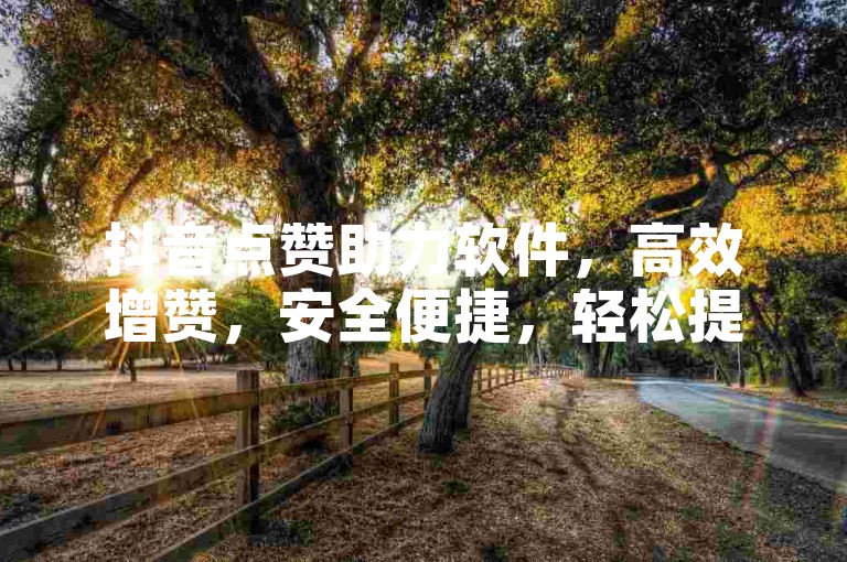 抖音点赞助力软件，高效增赞，安全便捷，轻松提升人气。