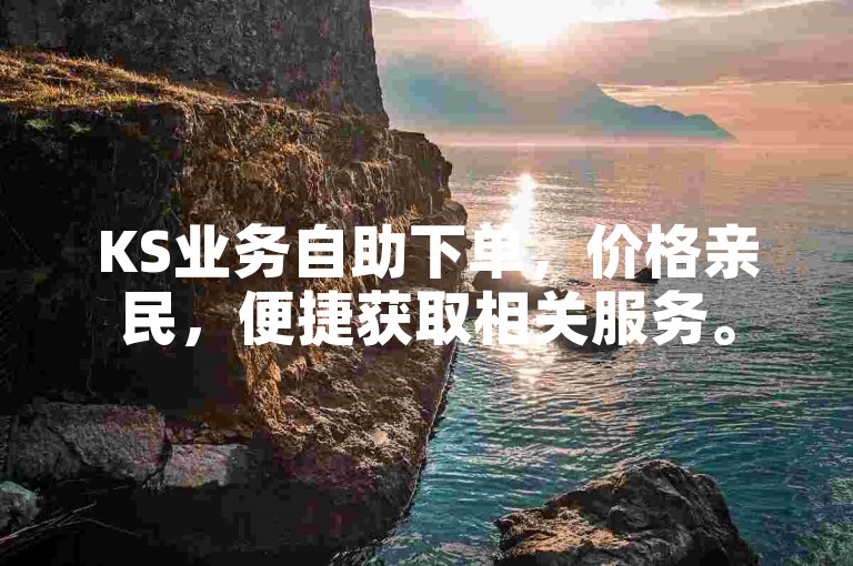 KS业务自助下单，价格亲民，便捷获取相关服务。