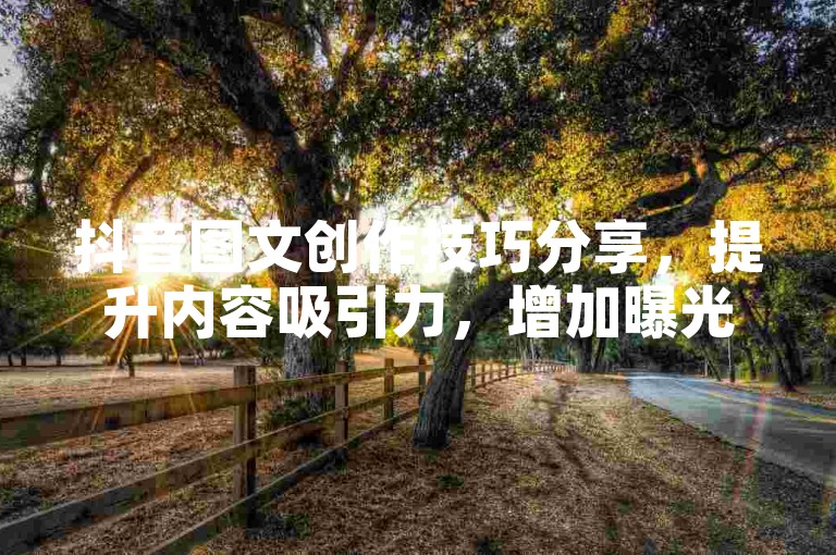 抖音图文创作技巧分享，提升内容吸引力，增加曝光机会。