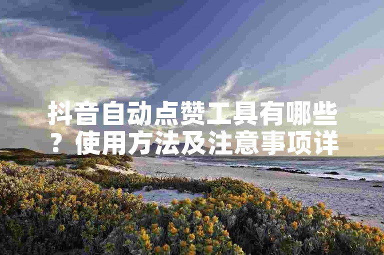 抖音自动点赞工具有哪些？使用方法及注意事项详解。
