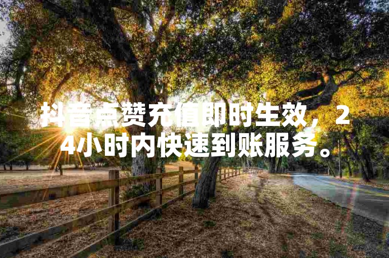 抖音点赞充值即时生效，24小时内快速到账服务。