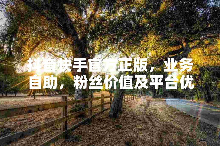 抖音快手官方正版，业务自助，粉丝价值及平台优惠详解。