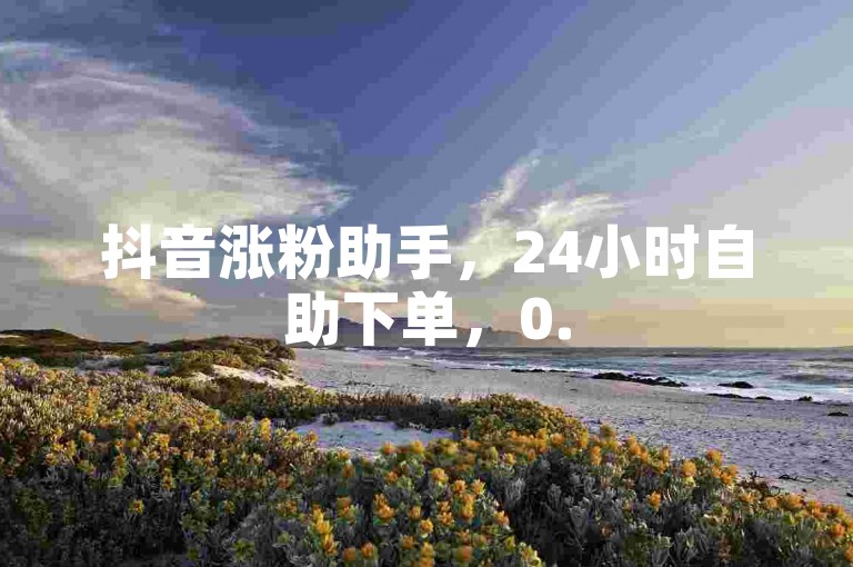 抖音涨粉助手，24小时自助下单，0.5元轻松获1000赞！
